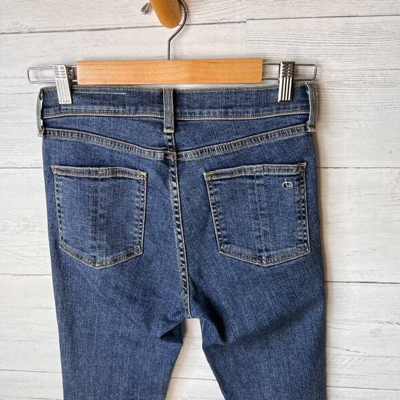 Rag & Bone Jeans Womens Size 26 Ankle Skinny in Clean Commodore Raw Hem & Slit - Picture 14 of 16